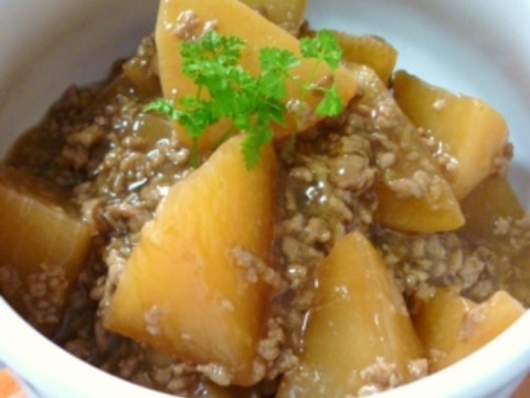 ゴハンがすすむ~☆大根のひき肉あんかけ